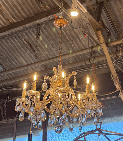 Vintage Art Nouveau Maria Theresa Crystal Chandelier