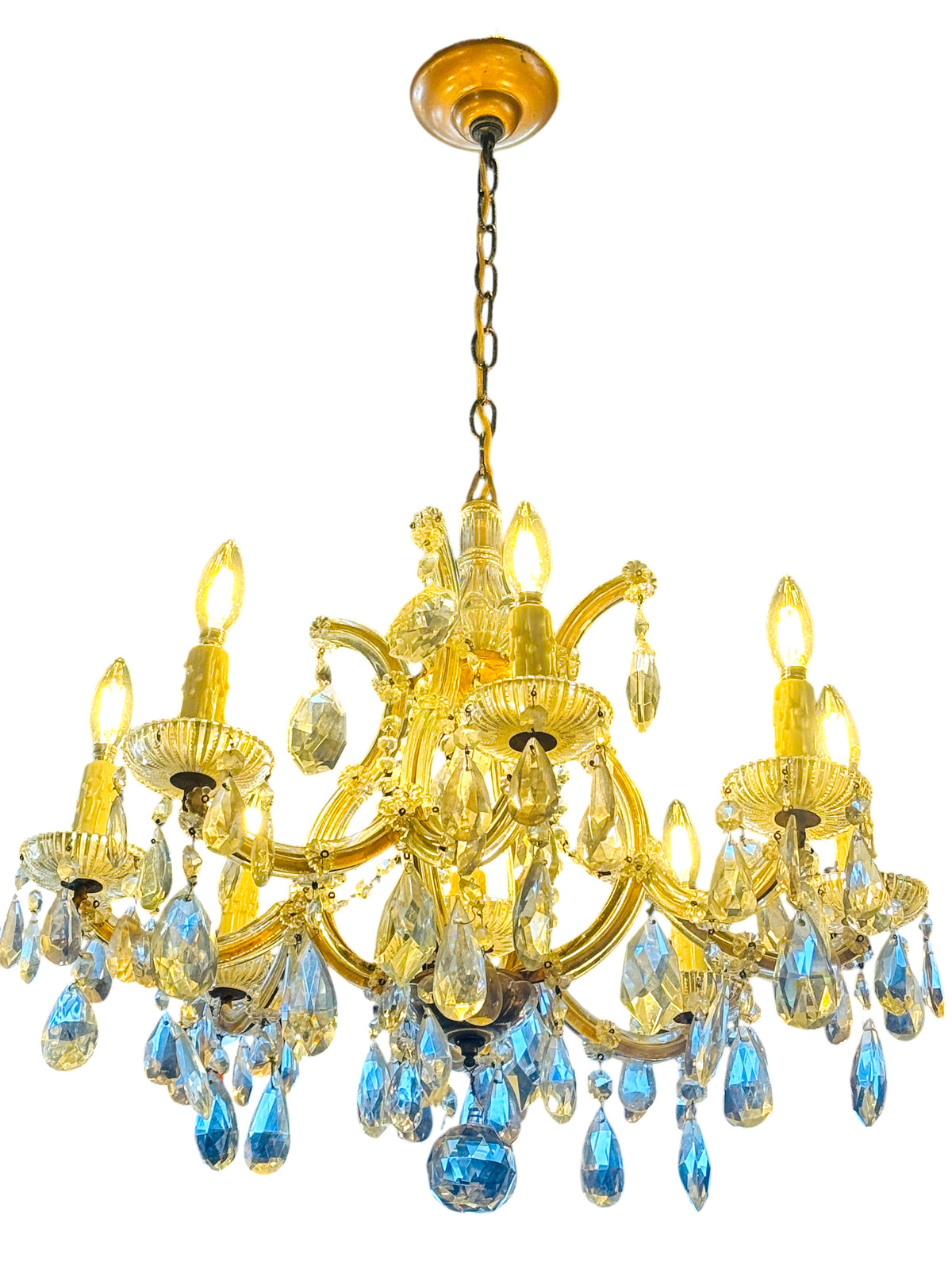 Vintage Art Nouveau Maria Theresa Crystal Chandelier