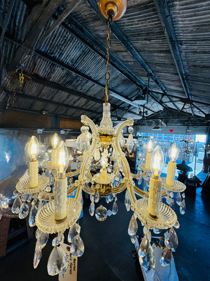 Vintage Art Nouveau Maria Theresa Crystal Chandelier