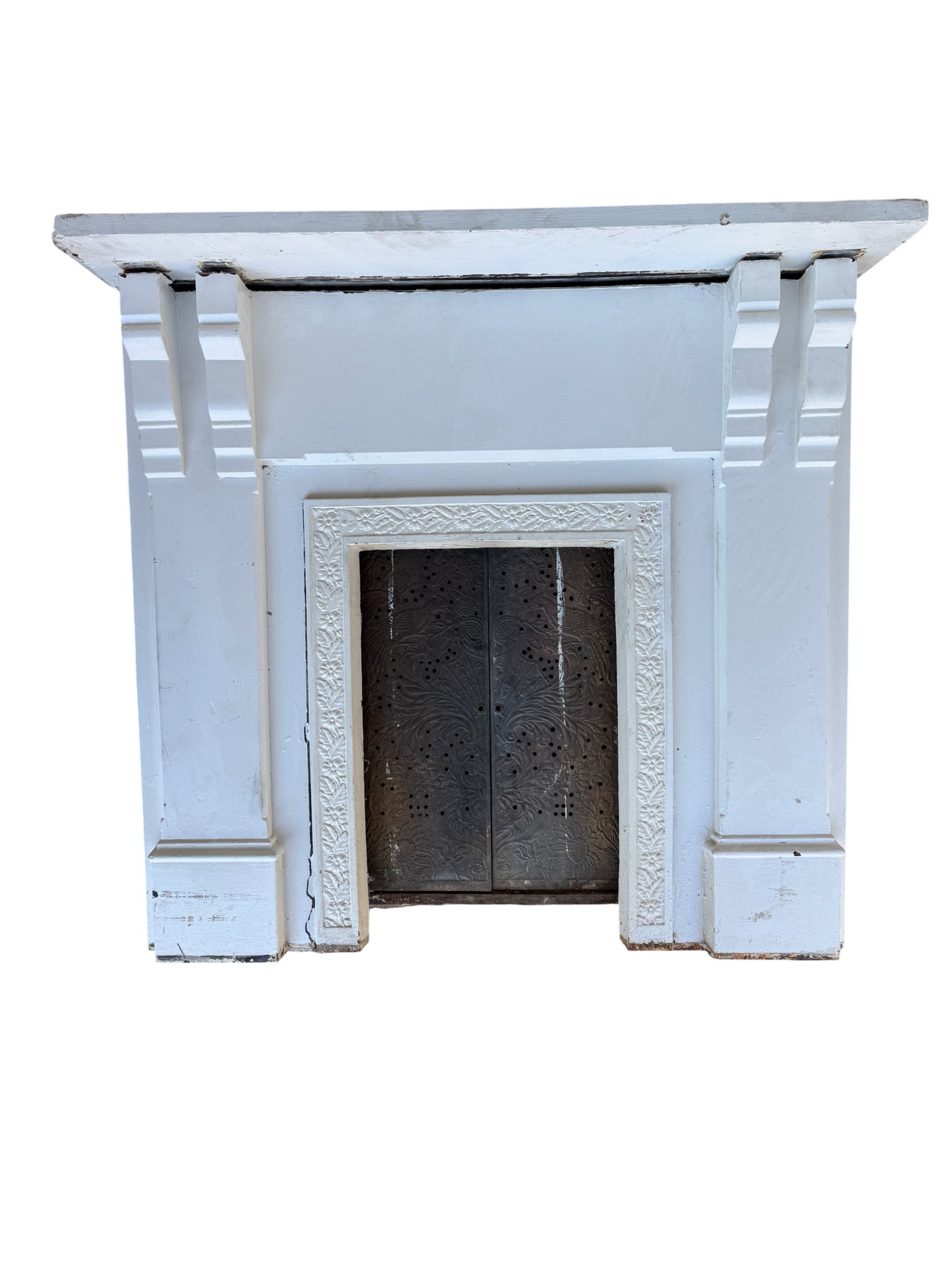 Vintage Cast Iron Fireplace Surround