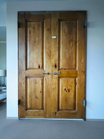 Rustic Solid Wood Double Closet Doors In Jamb